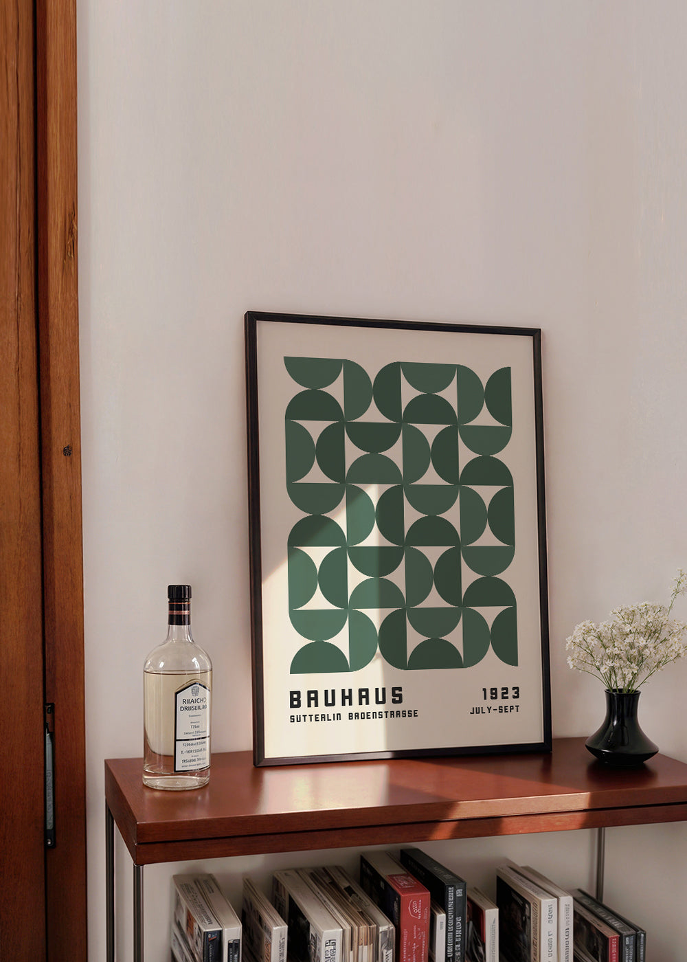 Geometrisch Bauhaus poster groen