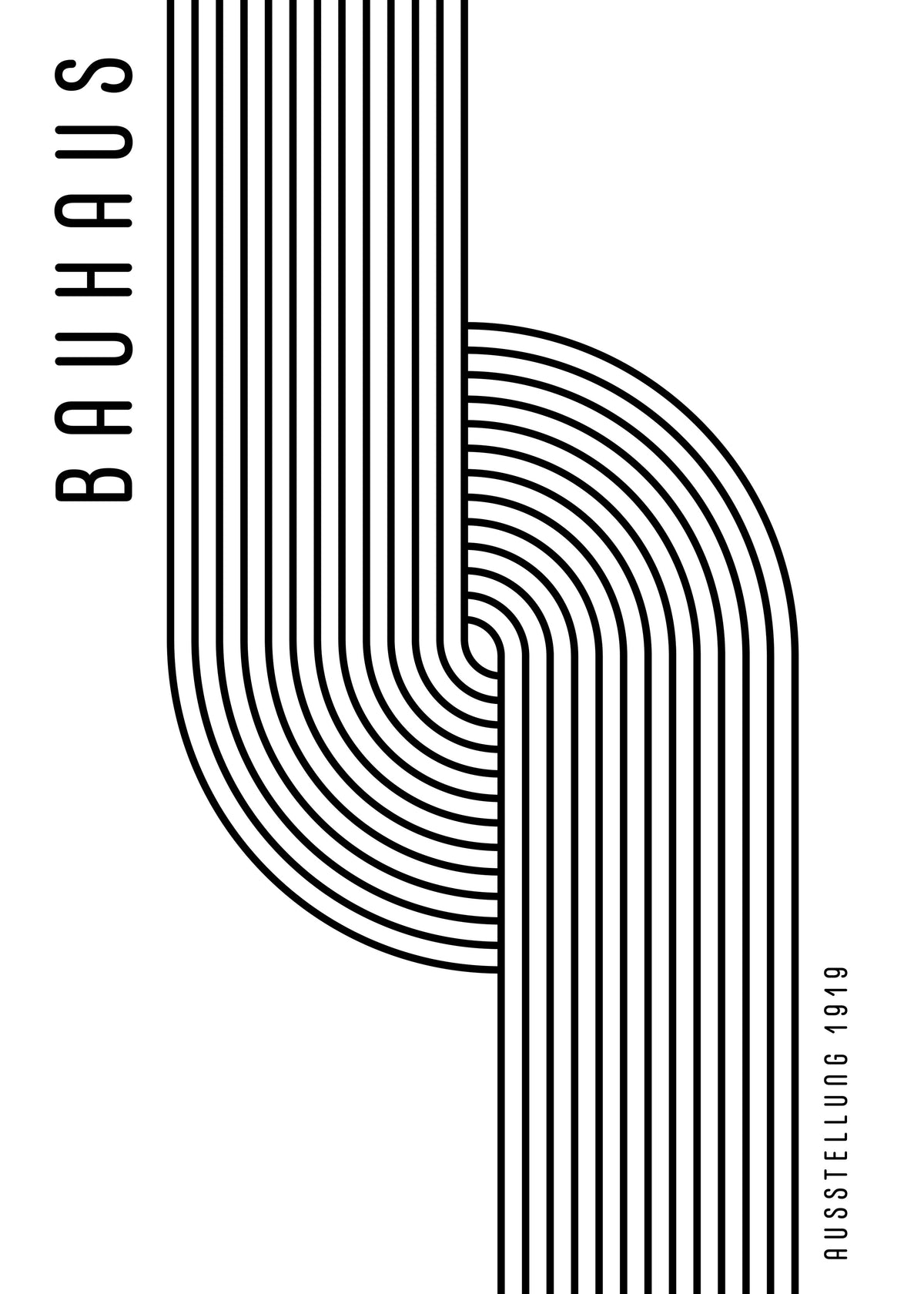 BAUHAUS AUSSTELLUNG Exhibition Poster 1919 - Unframed art print