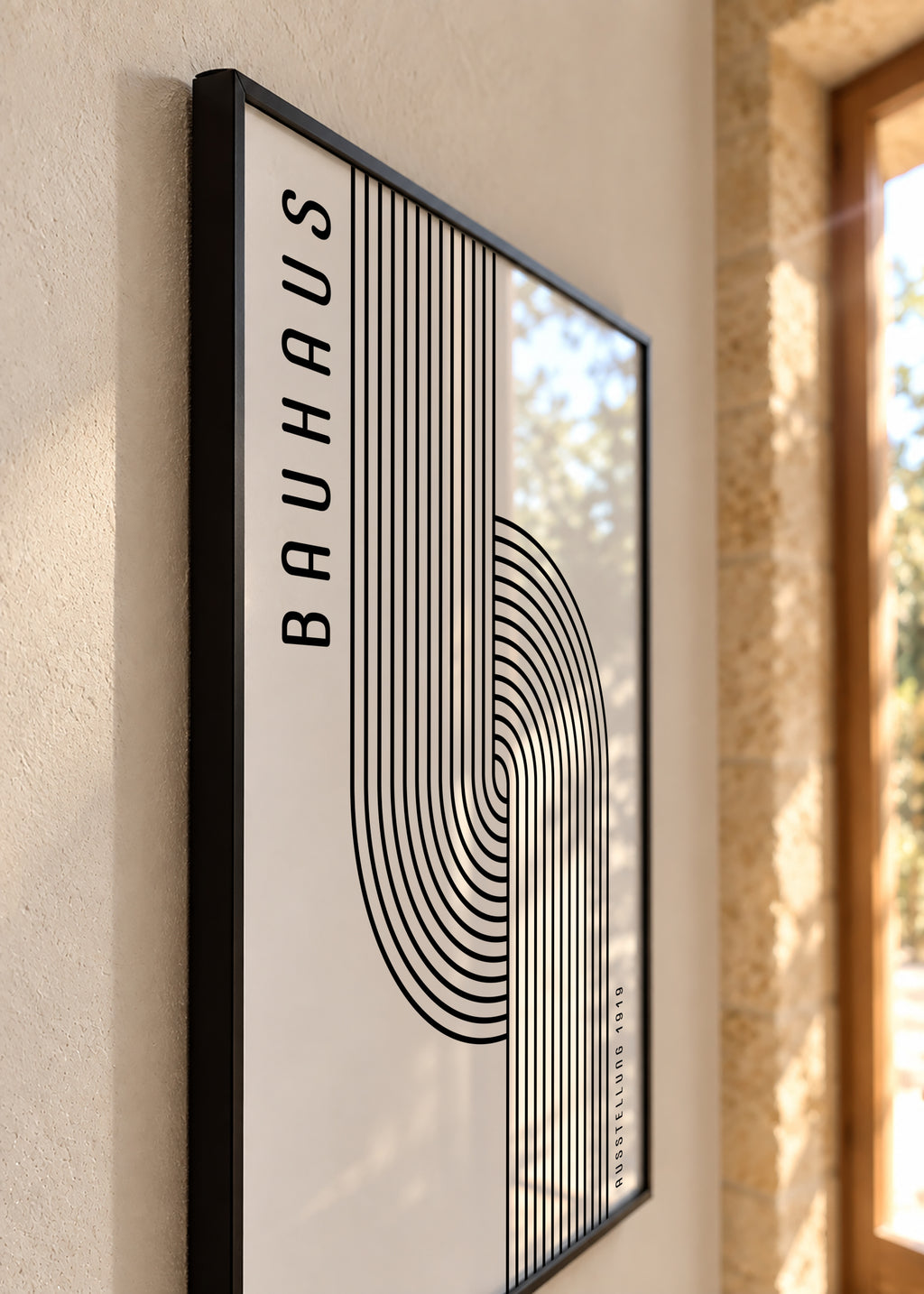 BAUHAUS AUSSTELLUNG Exhibition Poster 1919 - Framed poster detail