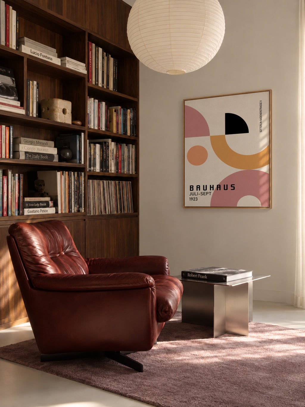COLORFUL BAUHAUS NO.1 POSTER - Framed canvas in an interior