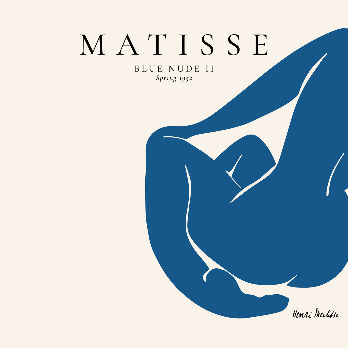 Henri Matisse Blue Nude II, spring 1952 - Square - Unframed art print