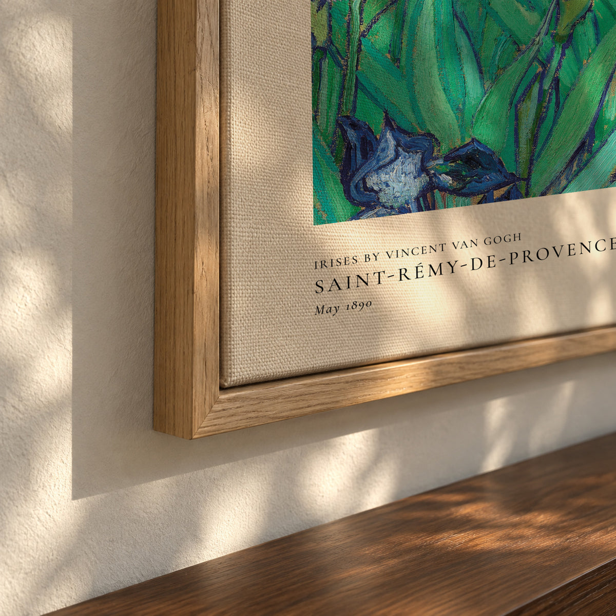 Irises by Vincent van Gogh - Square - Framed canvas detail
