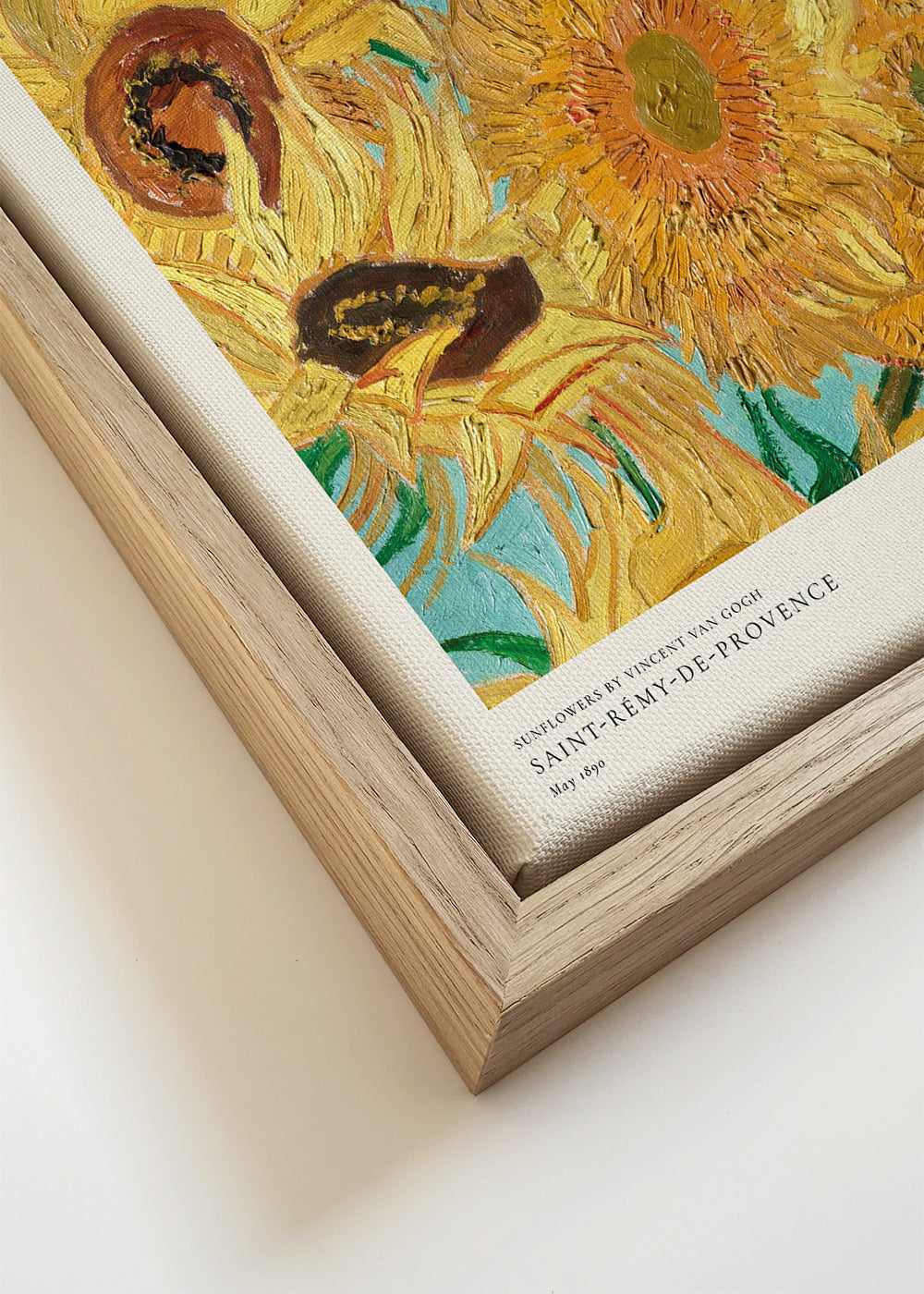 Botanische poster Zonnebloemen in impasto