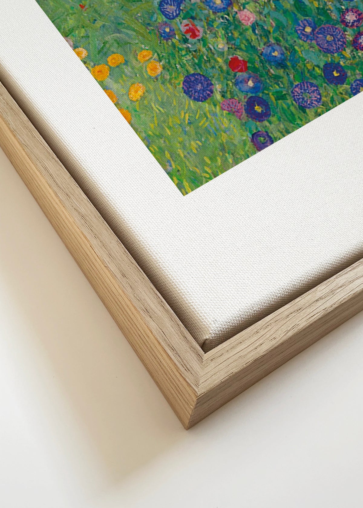 Gustav Klimt Garden Cat Print - Square - Framed canvas detail