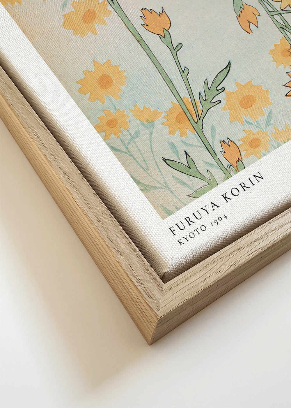 Botanische print Korin: gestileerde Japanse bloemen