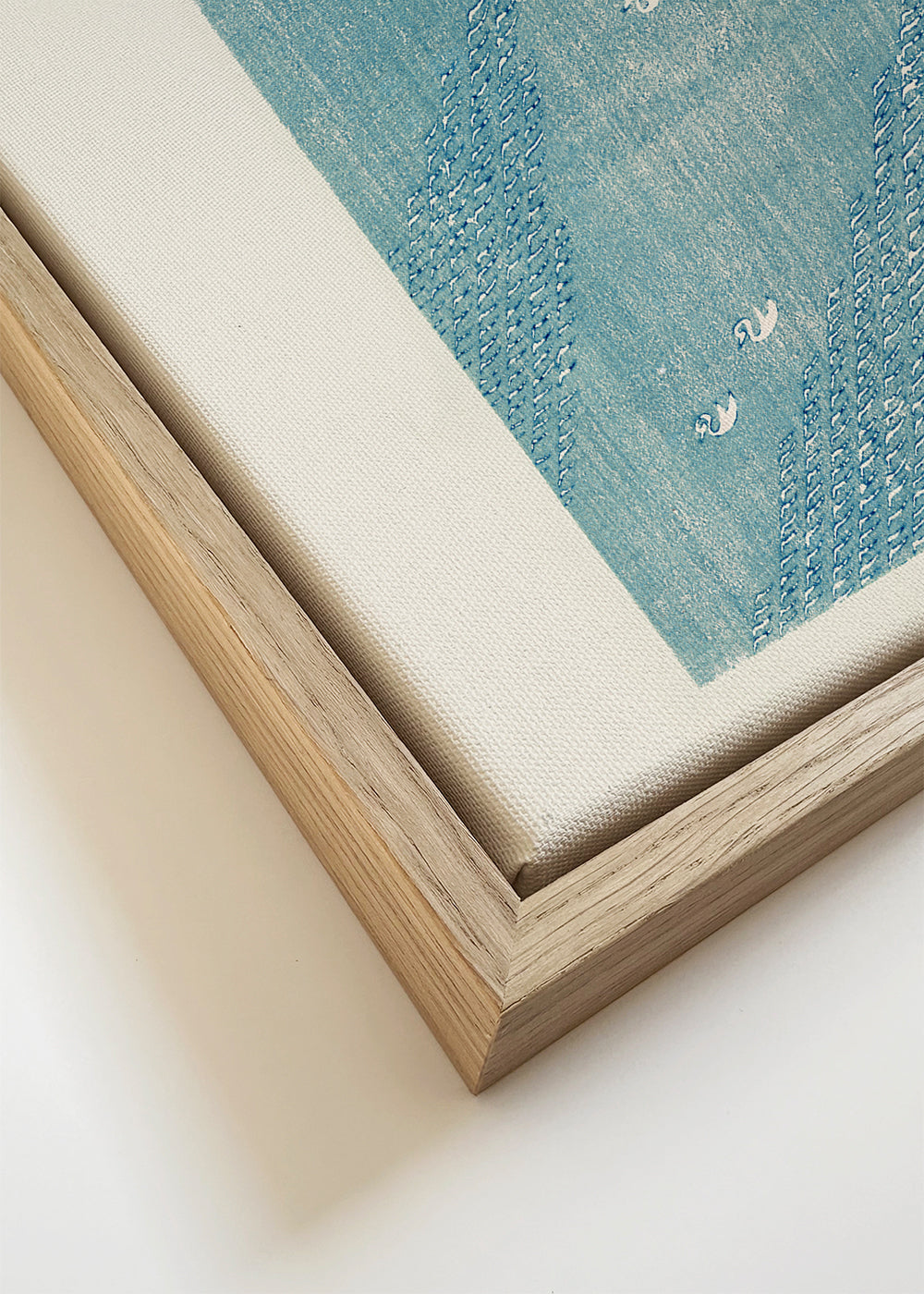 Japanse vogelprint in blauw