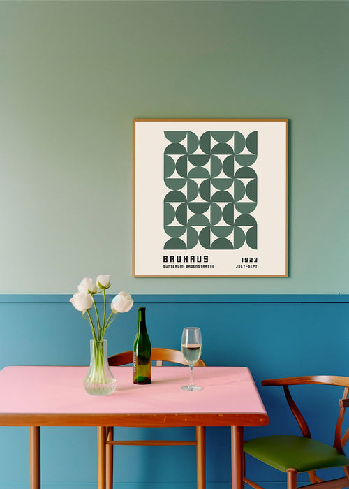 Geometrische poster Bauhaus groen 1923