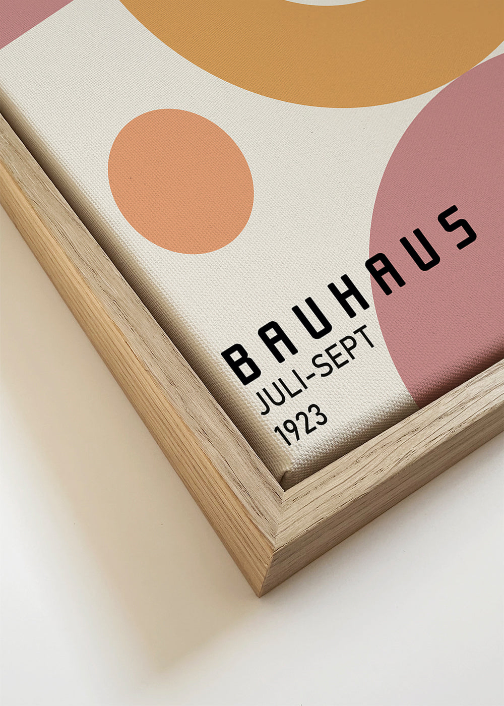 Geometrisch Bauhaus-poster met cirkelvormen