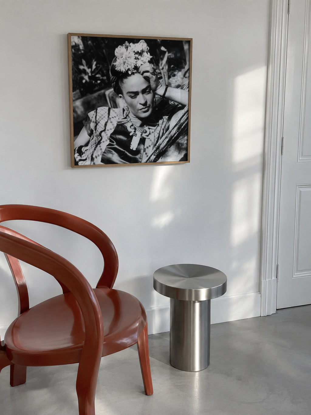 Frida Kahlo vintage photograph I - Square - Framed poster in an interior
