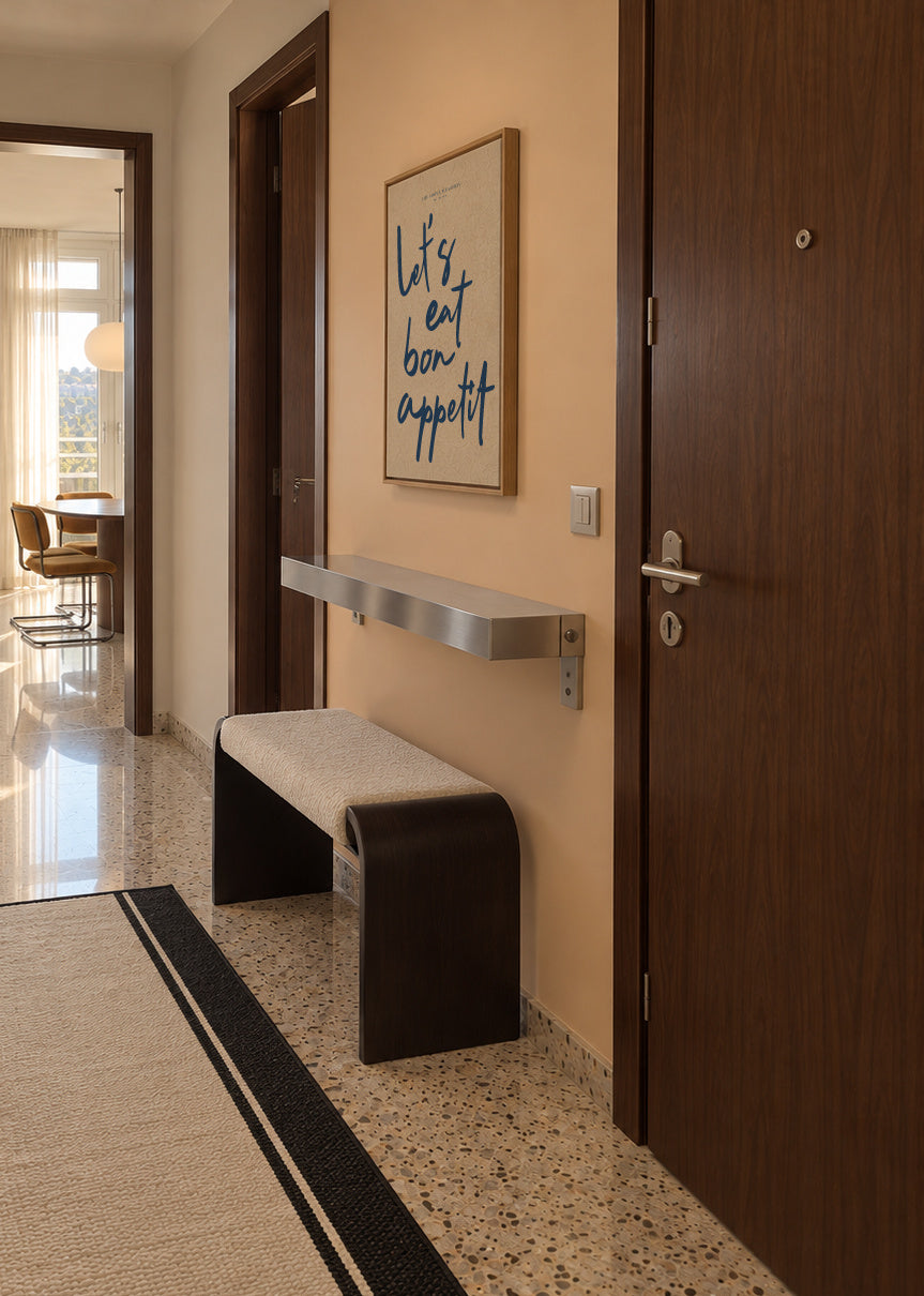 Life Simple simple pleasures - Let's eat, Bon Appetit - Framed canvas in an interior