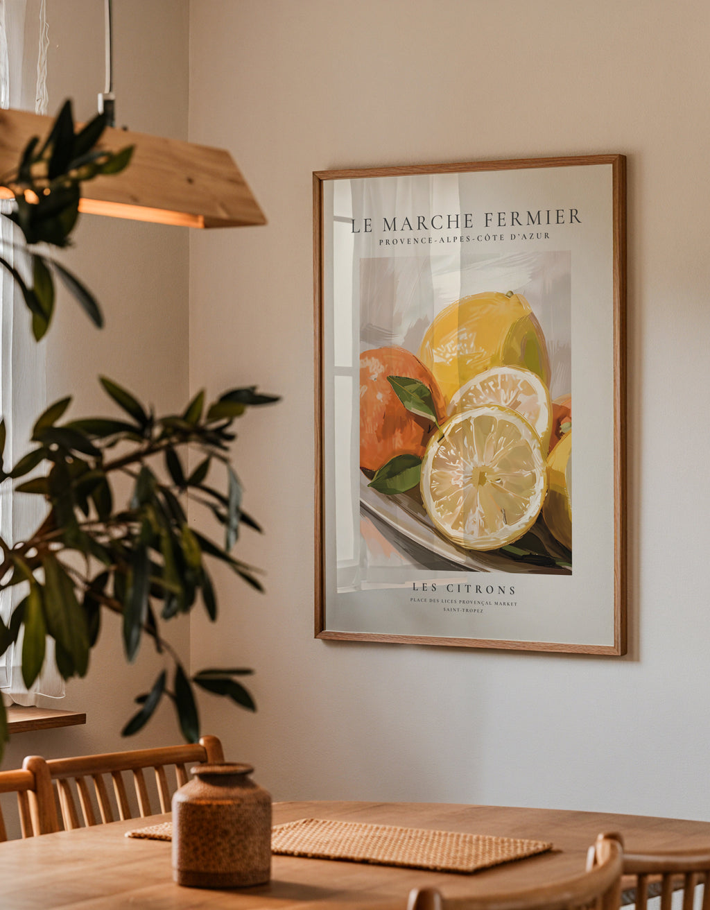 Le marche fermier - Les Citrons - Framed poster detail