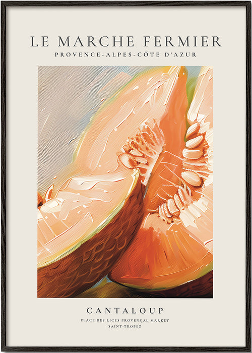 Keuken kunst: Cantaloupe markt illustratie