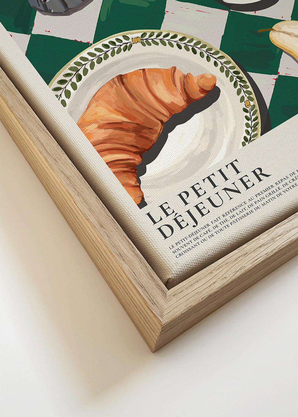 Keuken kunst Frans ontbijt met croissant