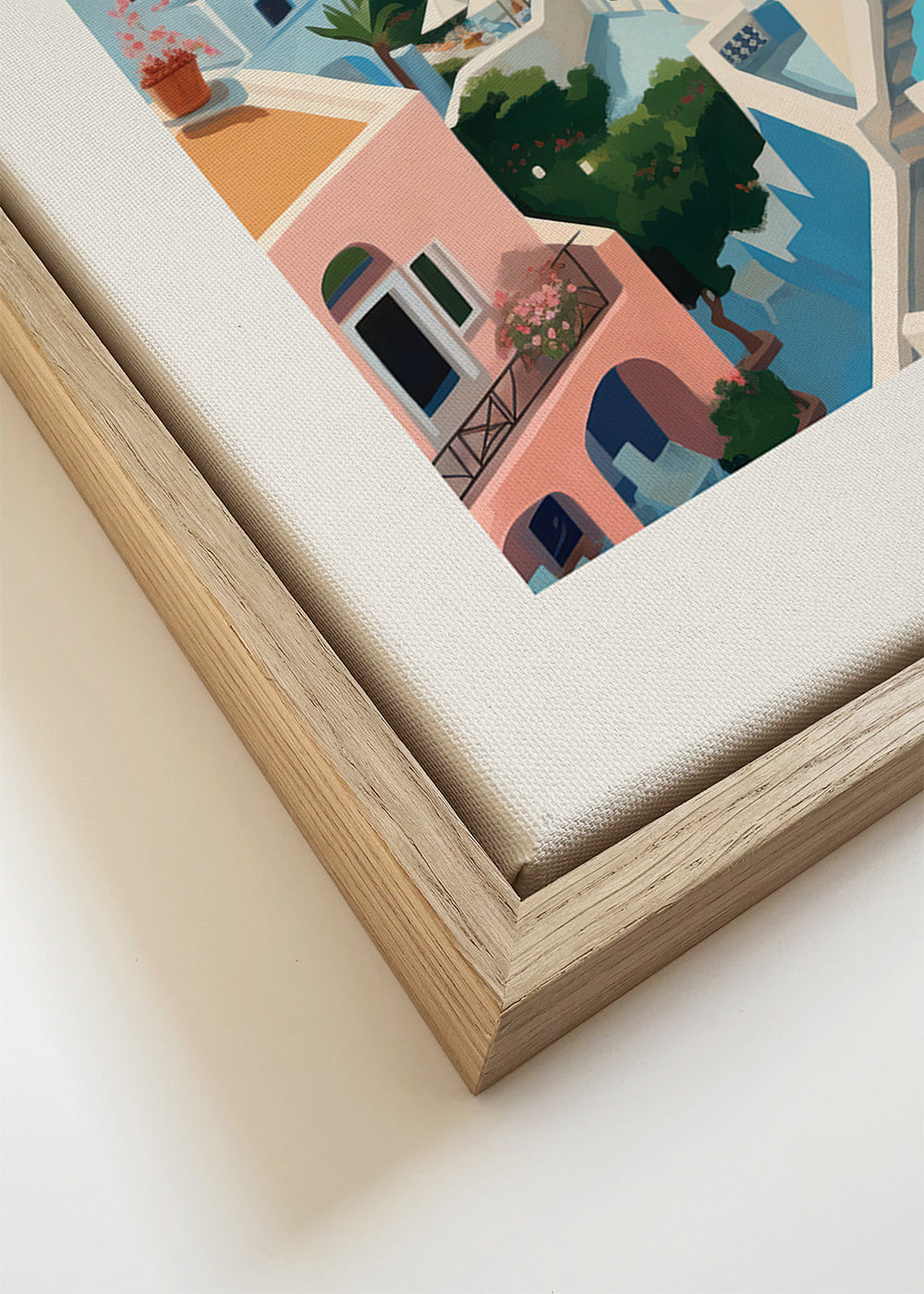 Reisposter Santorini kustzicht
