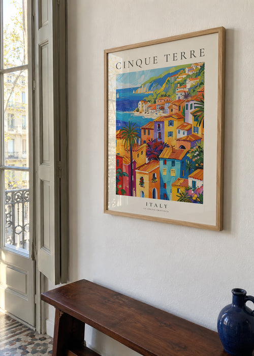 Cinque Terre, Italy - Framed poster in an interior