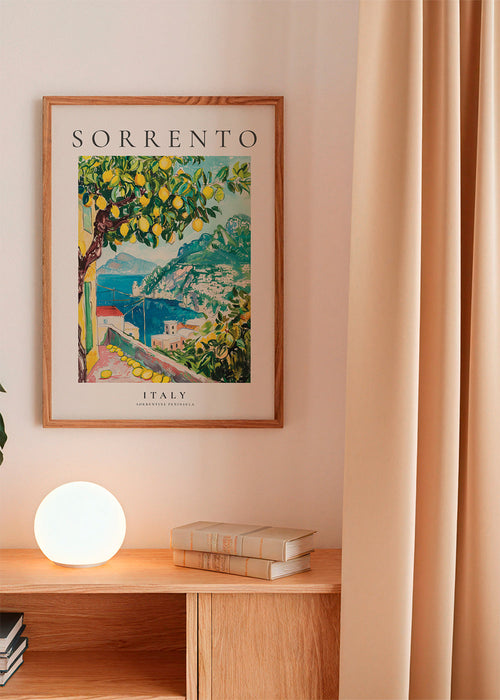 Reisposter: Sorrento met citroenboom