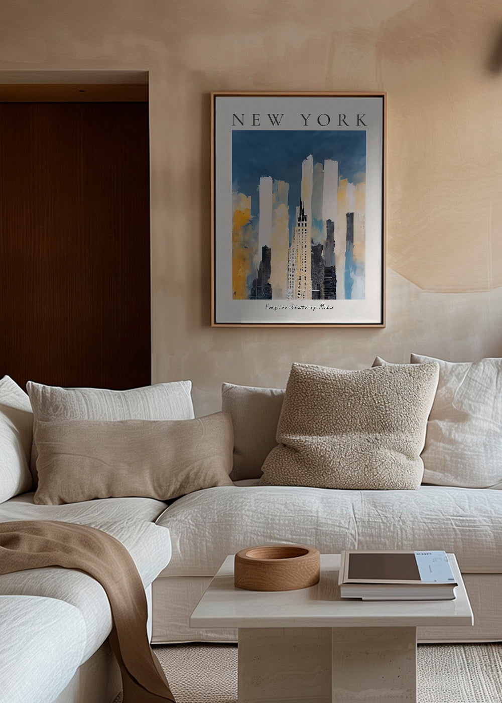 Stadsposter New York skyline schilderachtige stijl