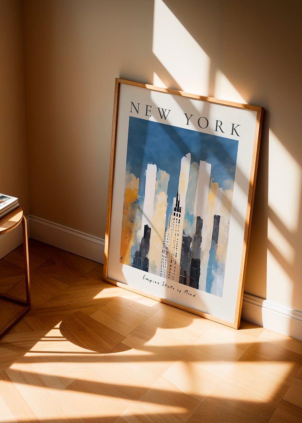 Stadsposter New York skyline schilderachtige stijl