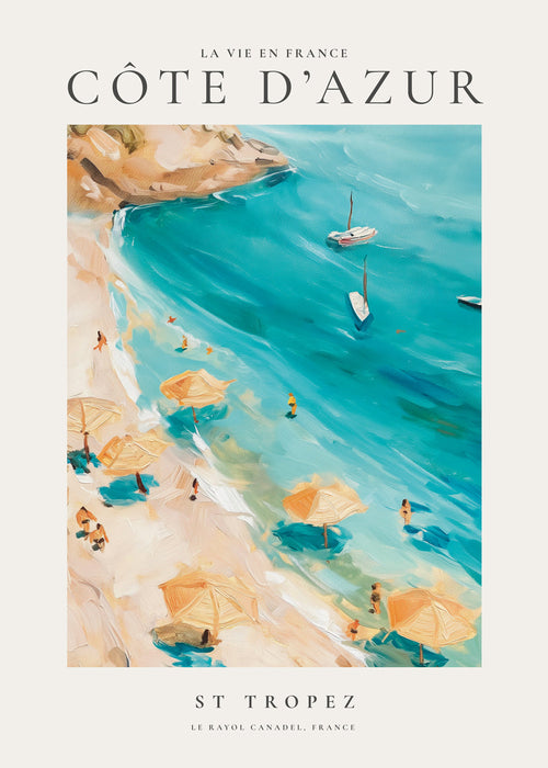 Reisposter Strand van St Tropez