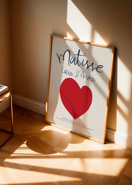 Vintage poster Matisse rood hart