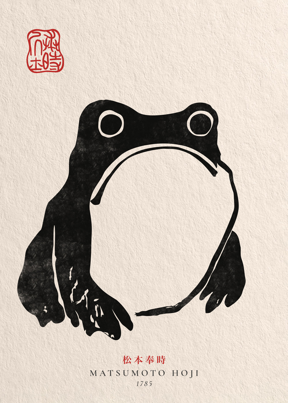 Kunstwerk Japanse kikker minimalistisch