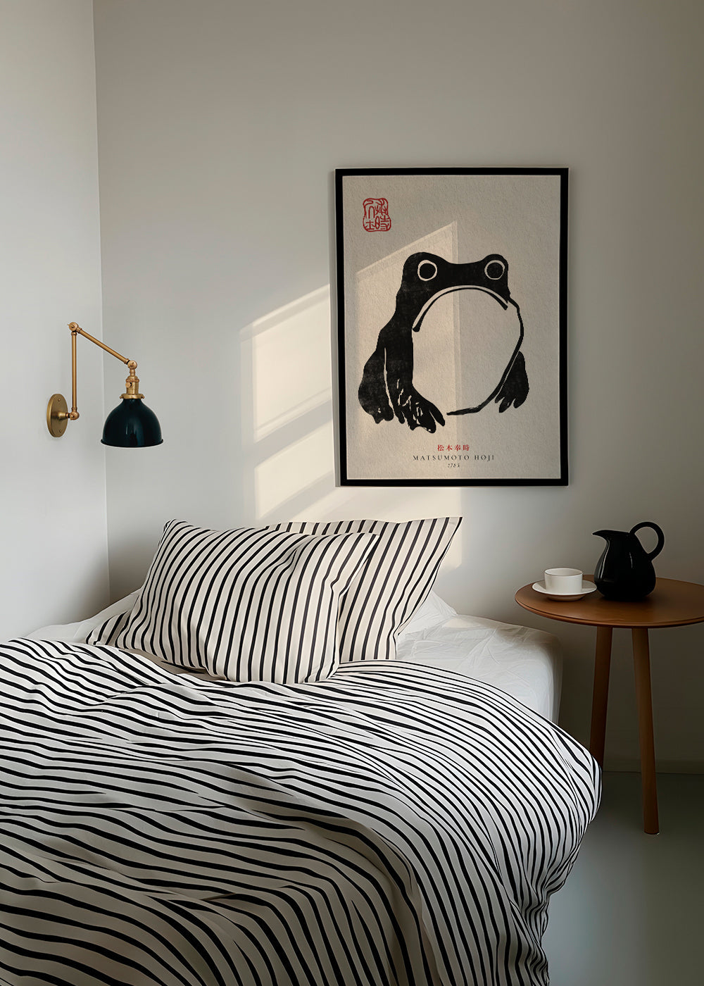 Kunstwerk Japanse kikker minimalistisch
