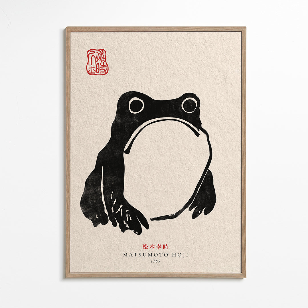 Kunstwerk Japanse kikker minimalistisch