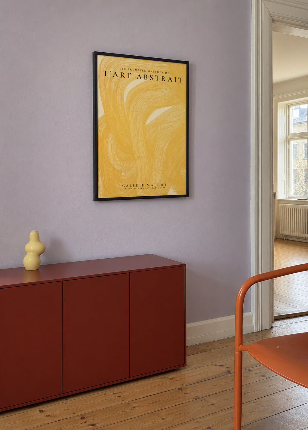 L’Art Abstrait, La Galerie Maeght Exhibition Poster - Framed poster in an interior
