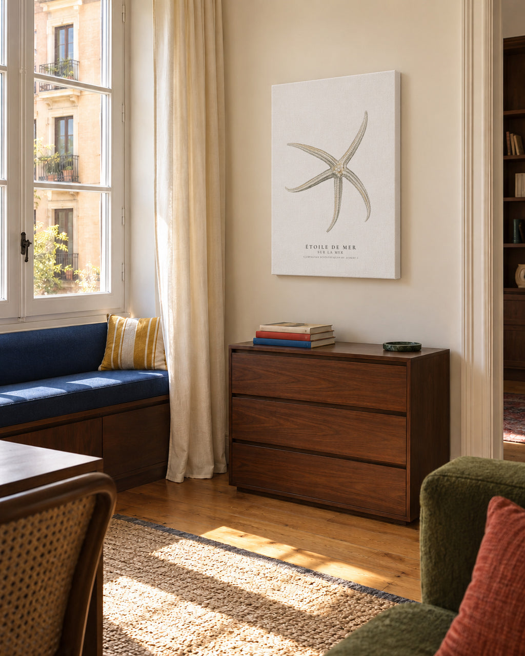Starfish (Étoile de mer) II - Sealife Collection - Unframed canvas in an interior