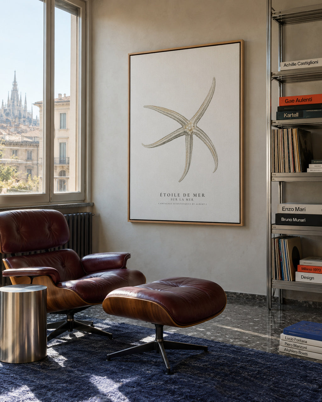 Starfish (Étoile de mer) II - Sealife Collection - Framed canvas in an interior