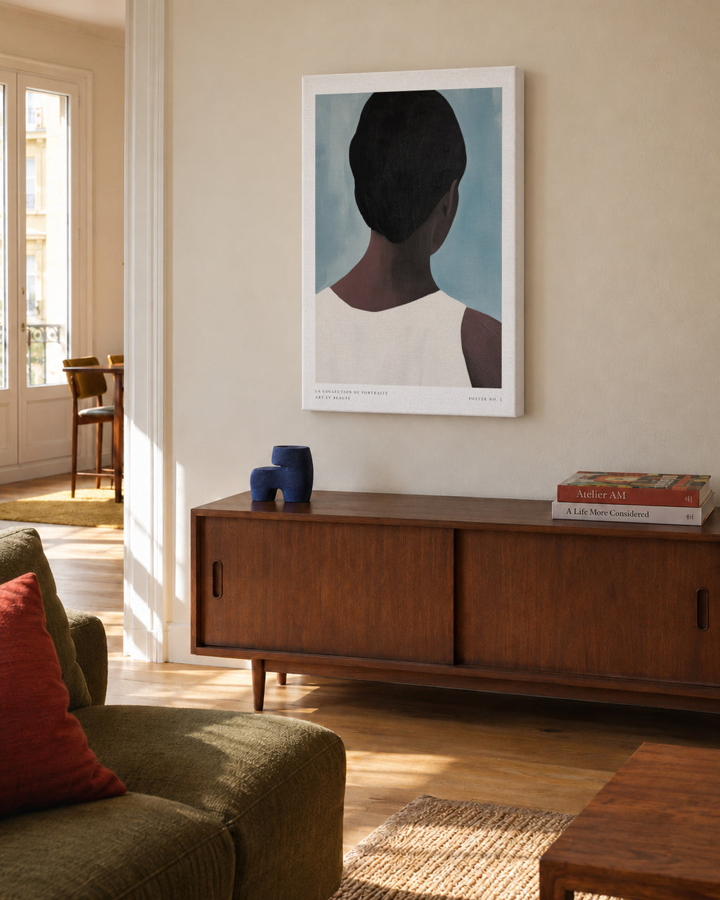 La collection de portraits - Poster No. 2 - Unframed canvas in an interior