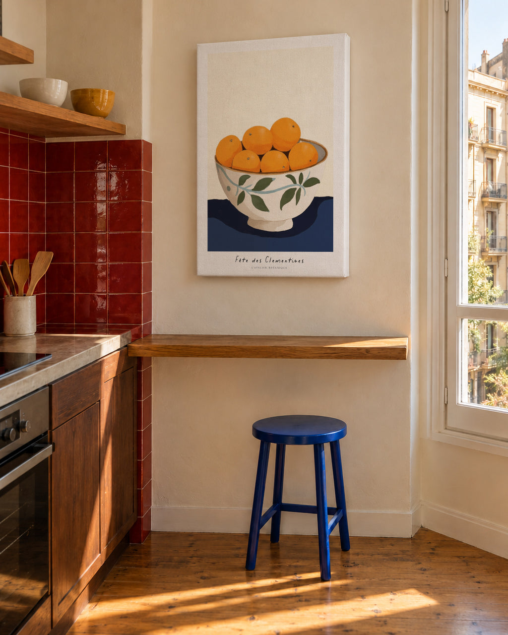 Fête des Clementines - Unframed canvas in an interior