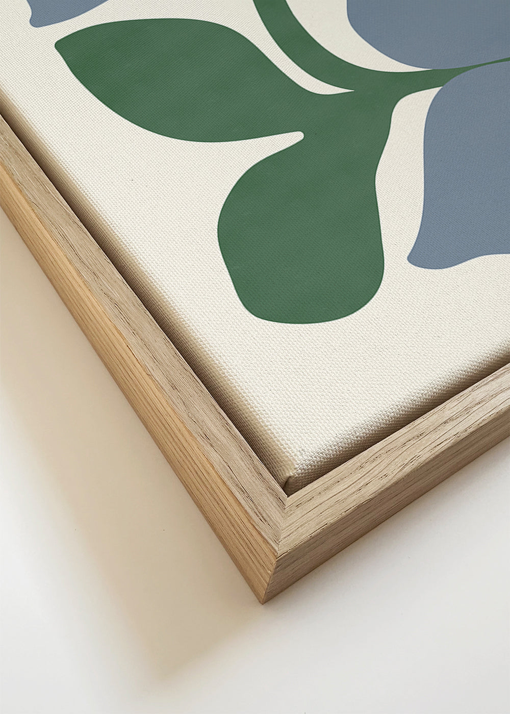 Botanische poster blauwe bloemen minimal