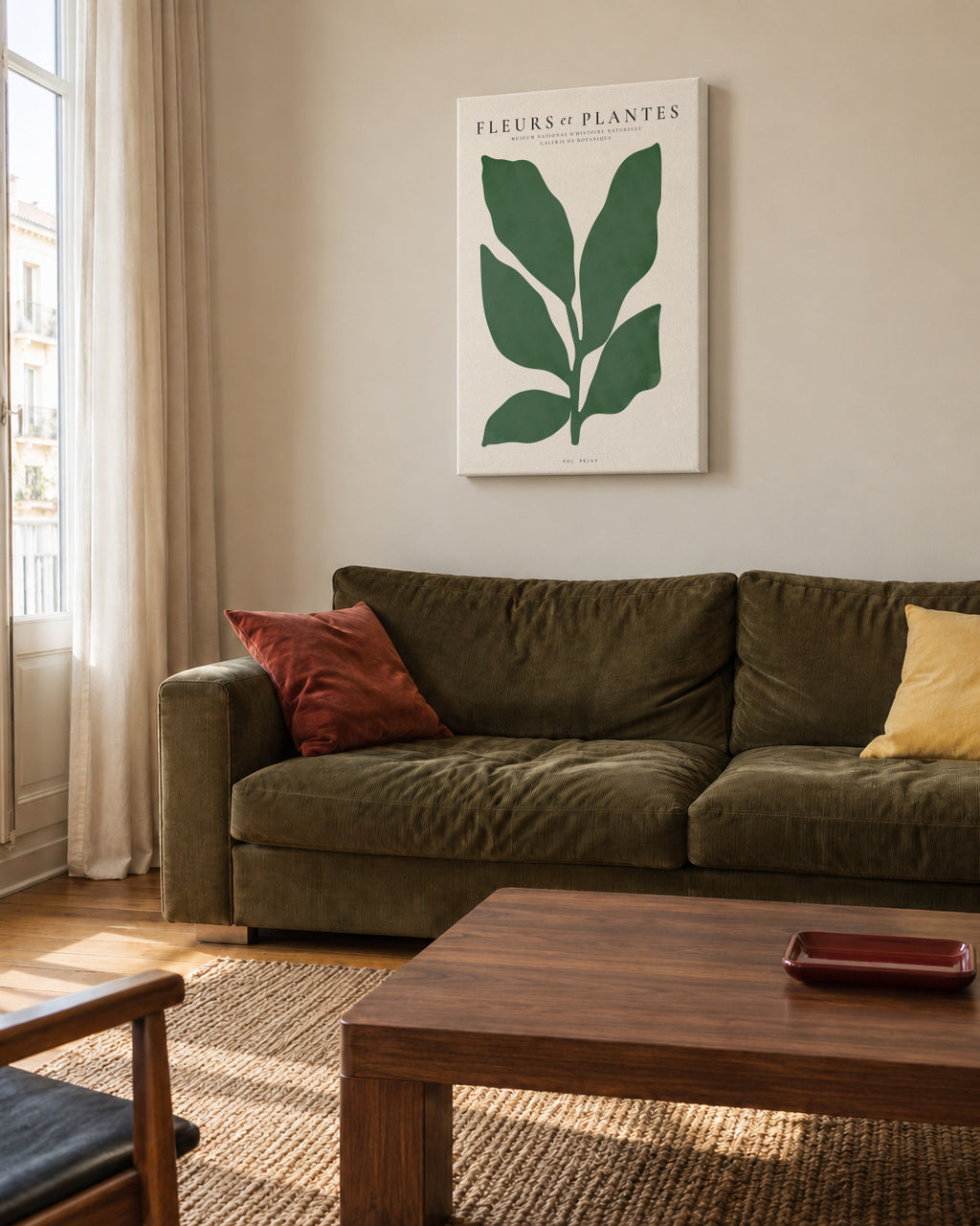 Botanical, Fleurs et plantes - Poster No. 7 - Unframed canvas in an interior