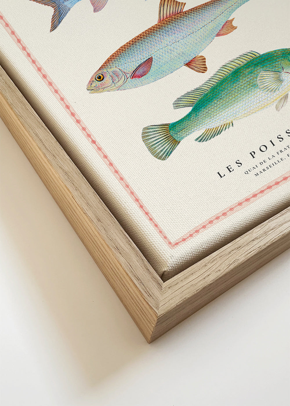 Keuken kunst: naturalistische visprent