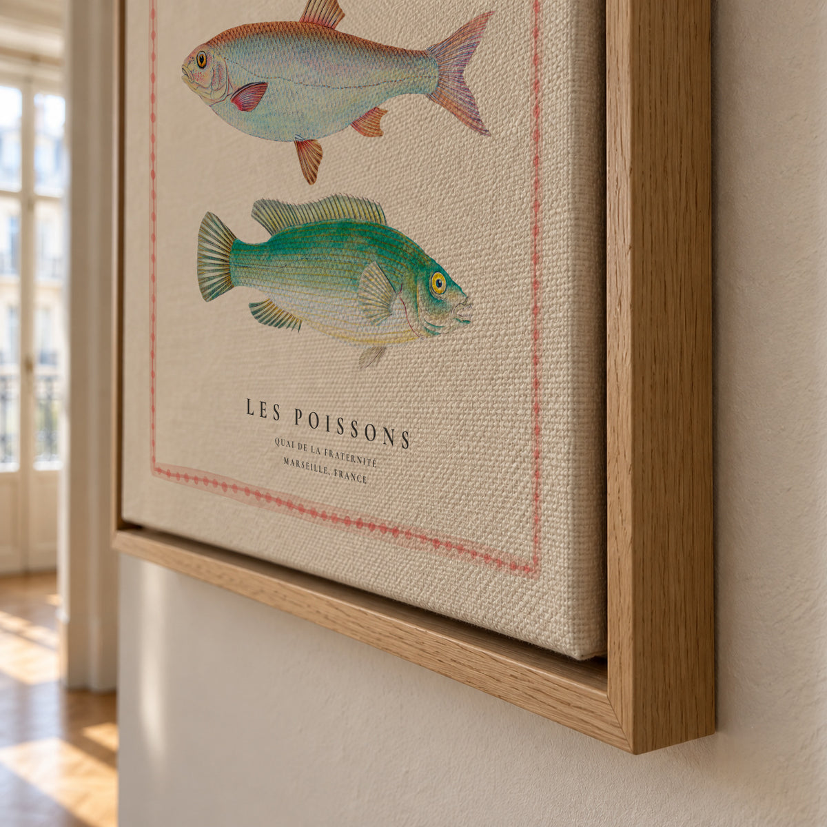 Fish Market (Marche aux poissons) - Framed canvas detail