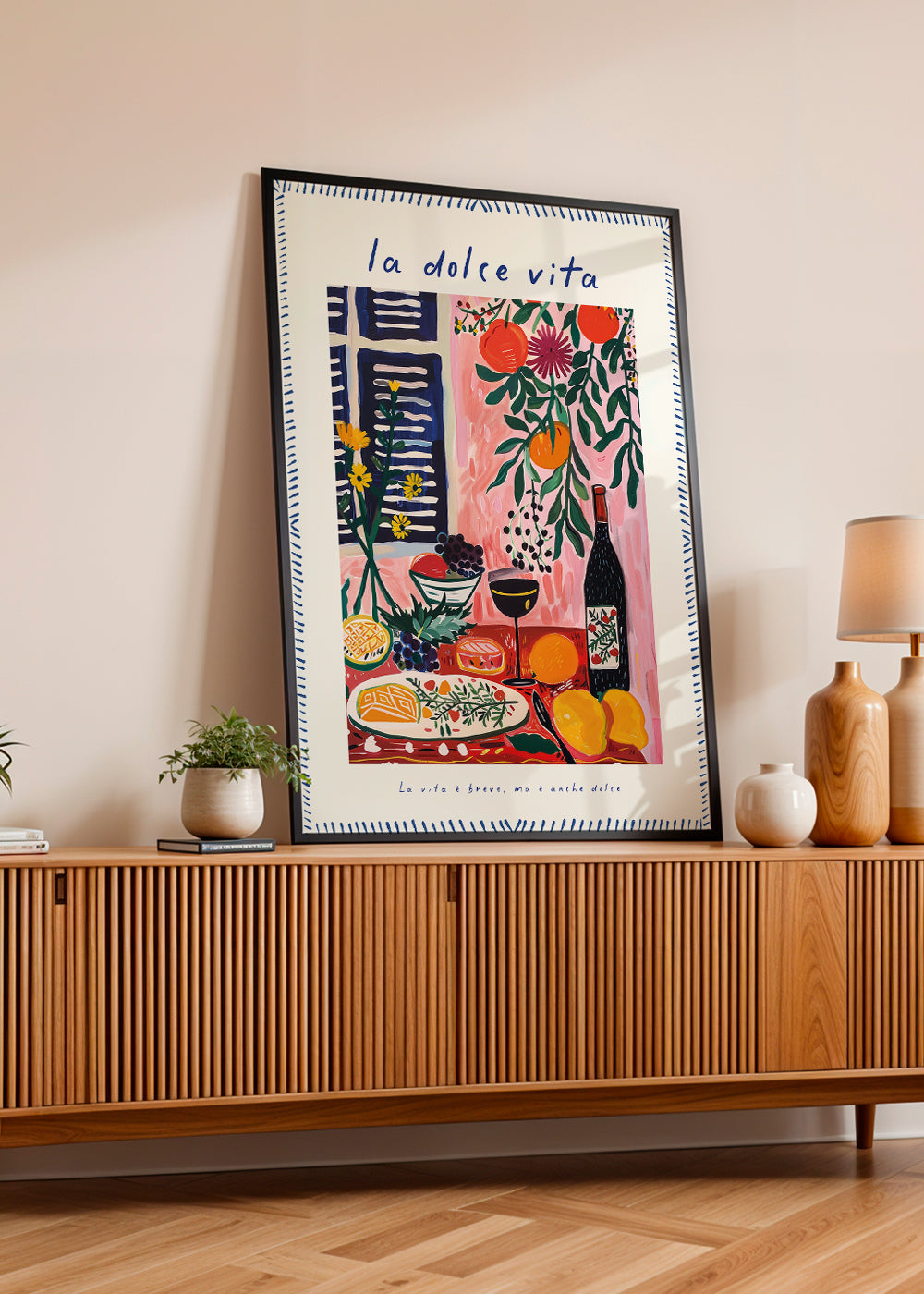 Keuken kunst illustratie La Dolce Vita