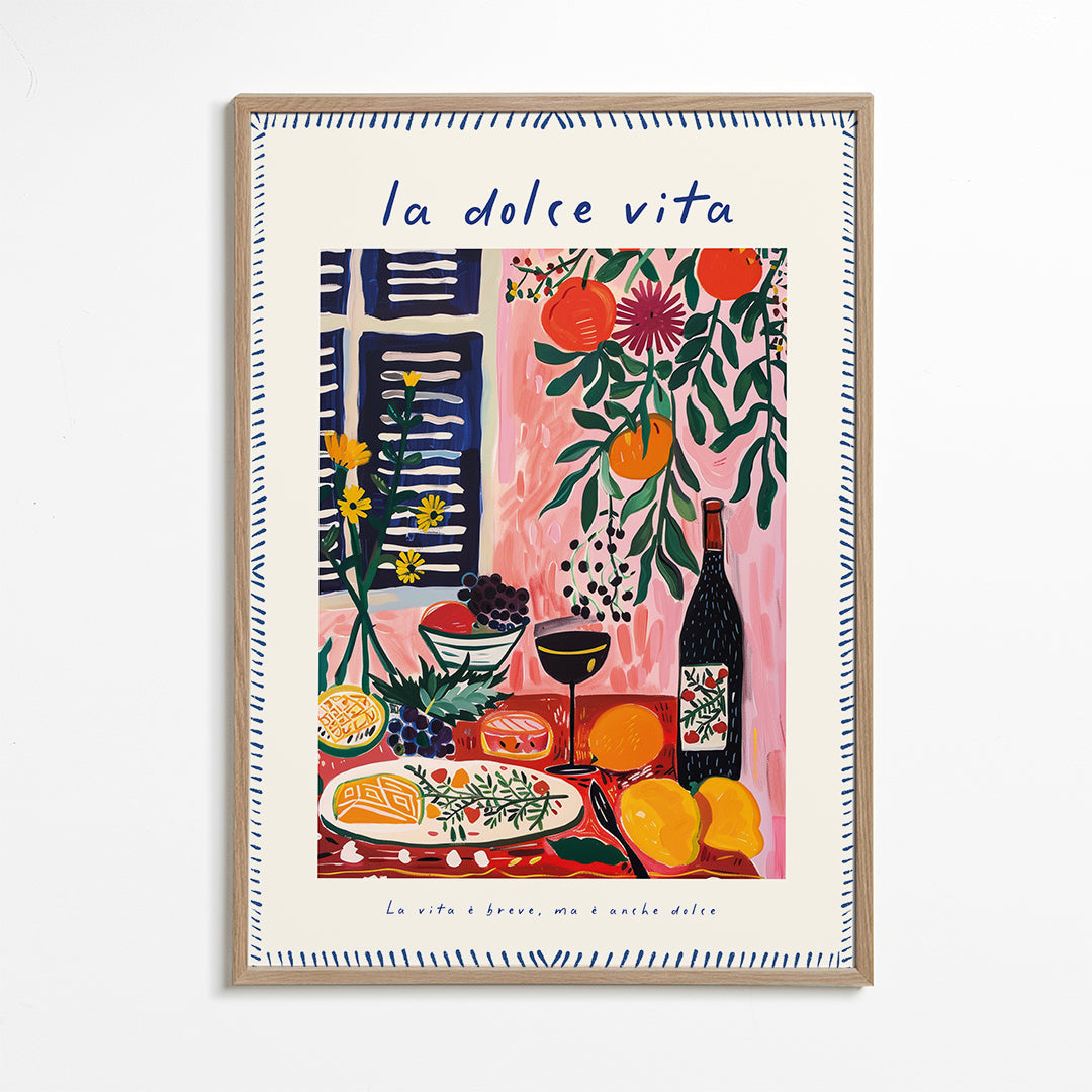 Keuken kunst illustratie La Dolce Vita