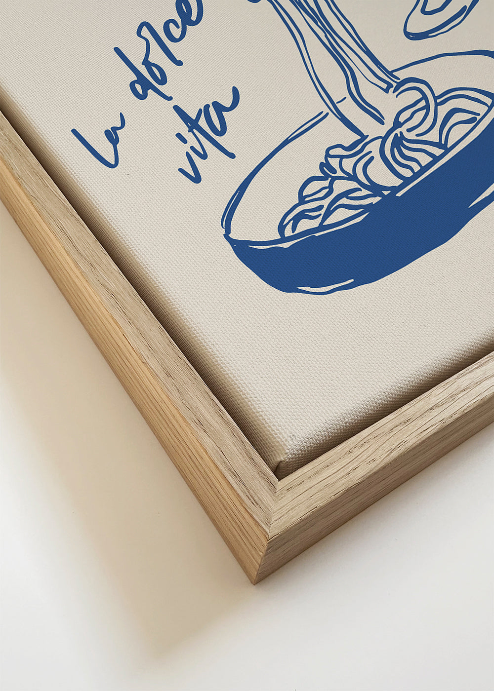 Keuken kunst La Dolce Vita blauwe lijn