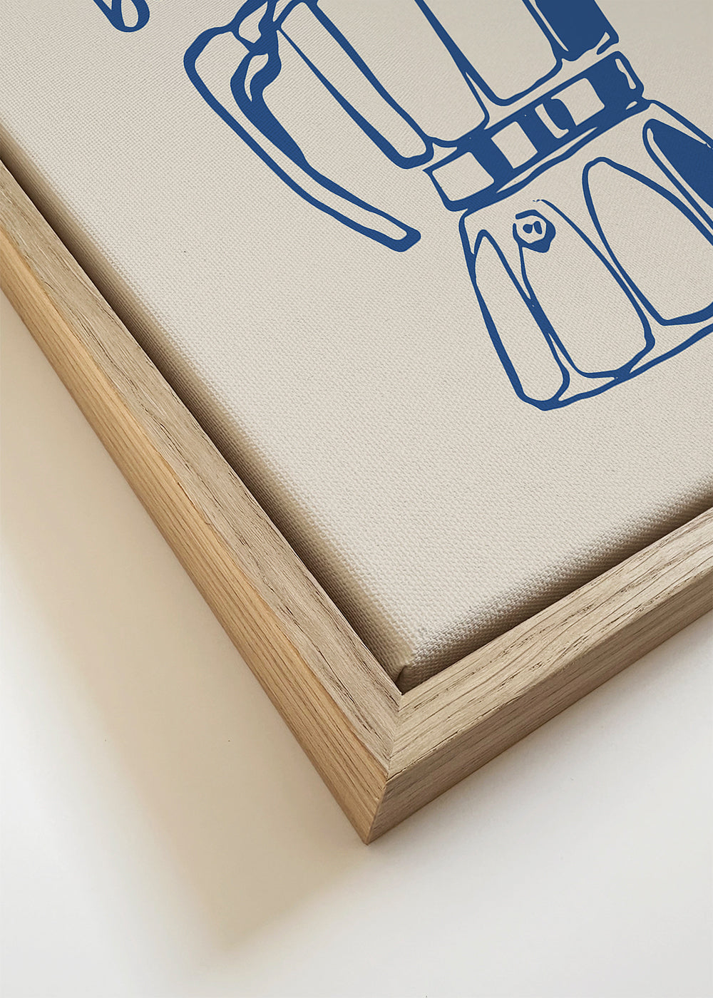 Keuken kunst: blauwe moka illustratie