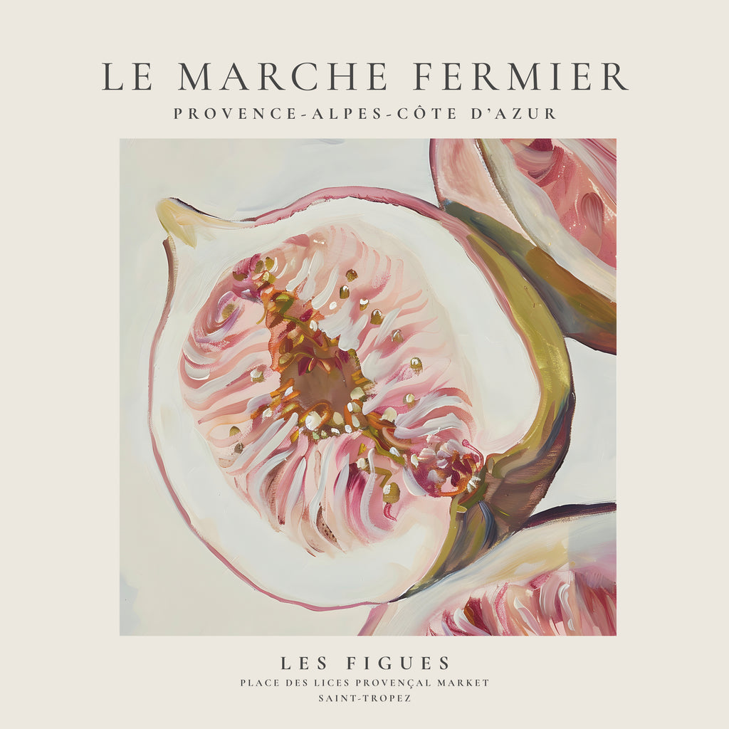 Le marche fermier - LES FIGUES - SQUARE - Unframed art print