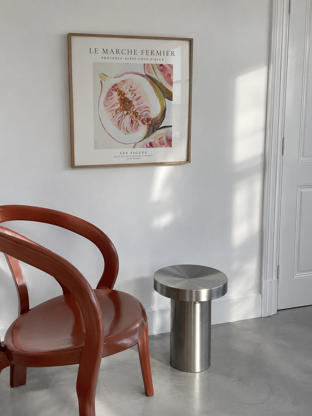 Le marche fermier - LES FIGUES - SQUARE - Framed poster in an interior