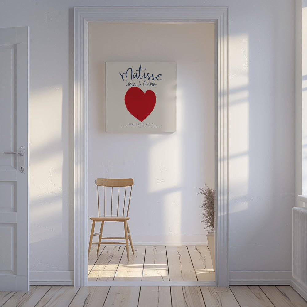 Henri Matisse, Coeur d'amour - SQUARE - Unframed canvas in an interior