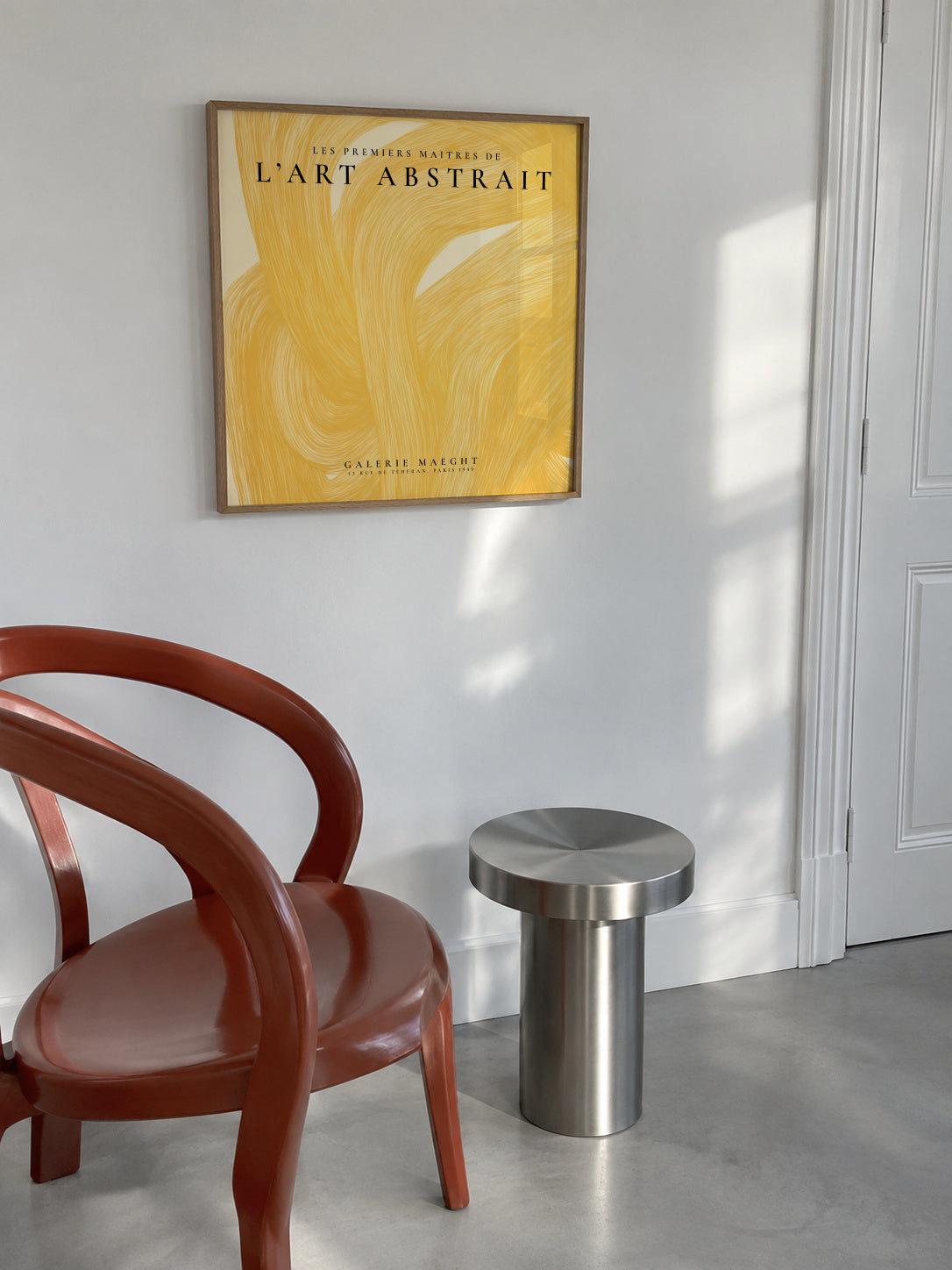 L’Art Abstrait, La Galerie Maeght Exhibition Poster - SQUARE - Framed poster in an interior