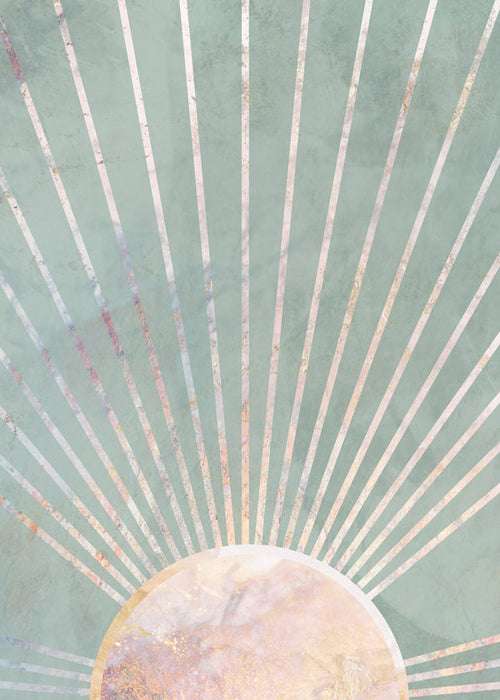 Abstracte kunst salie zonsopgang