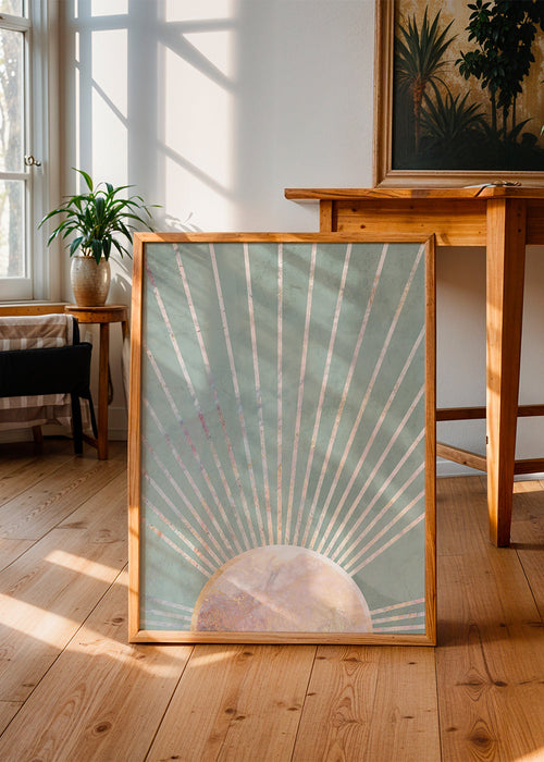 Abstracte kunst salie zonsopgang