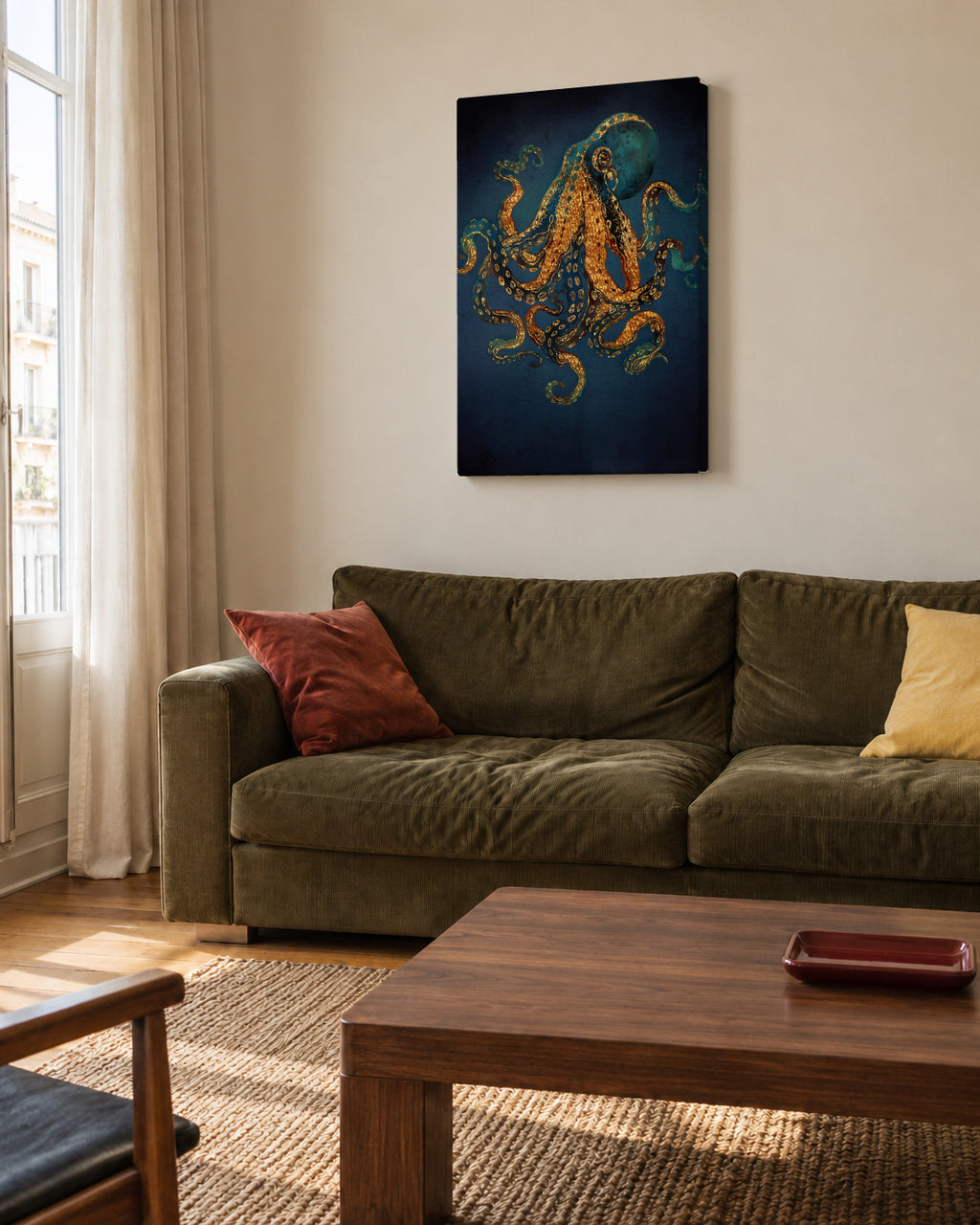 Underwater Dream IV - Unframed canvas in an interior