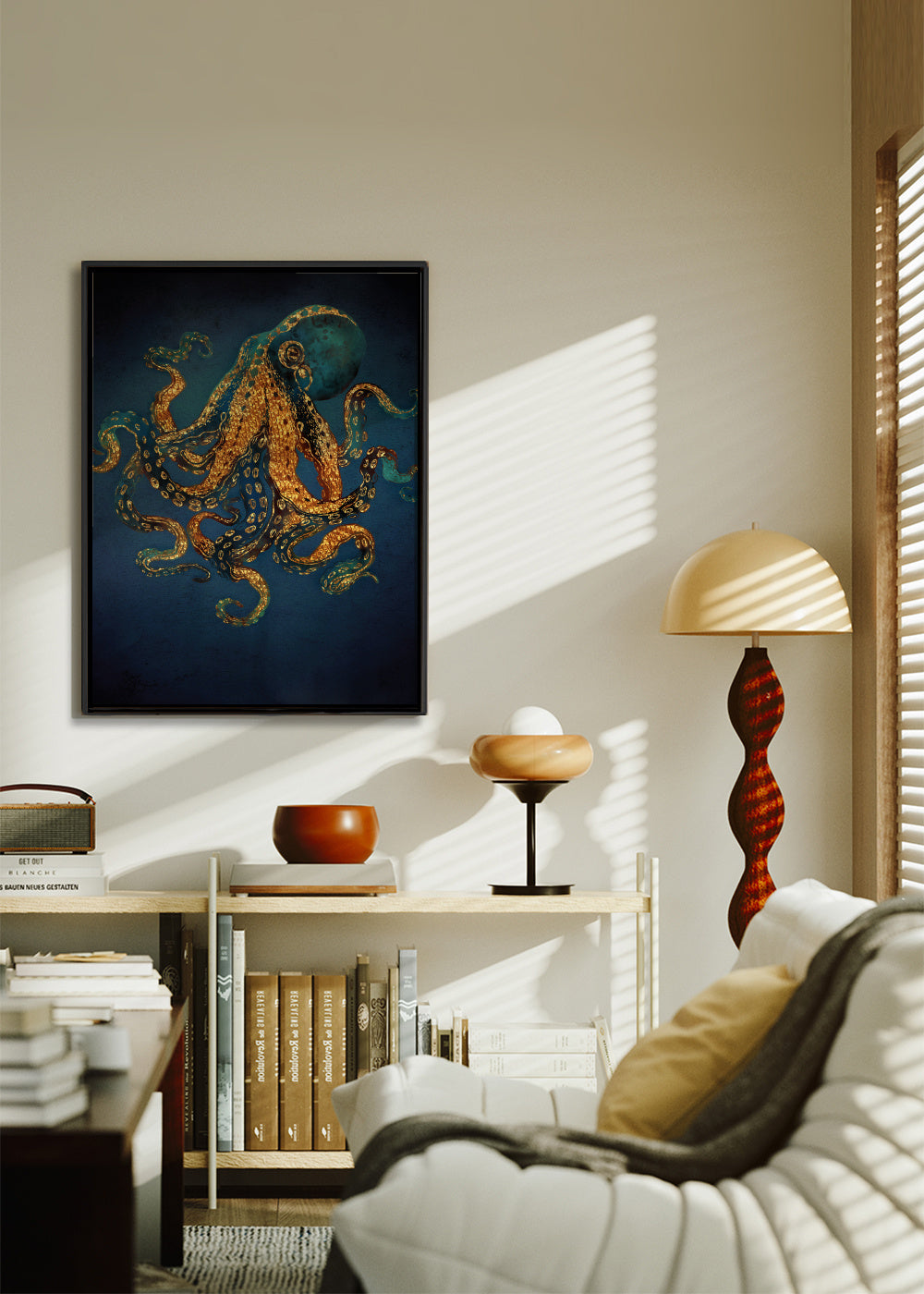 Underwater Dream IV - Framed canvas in an interior
