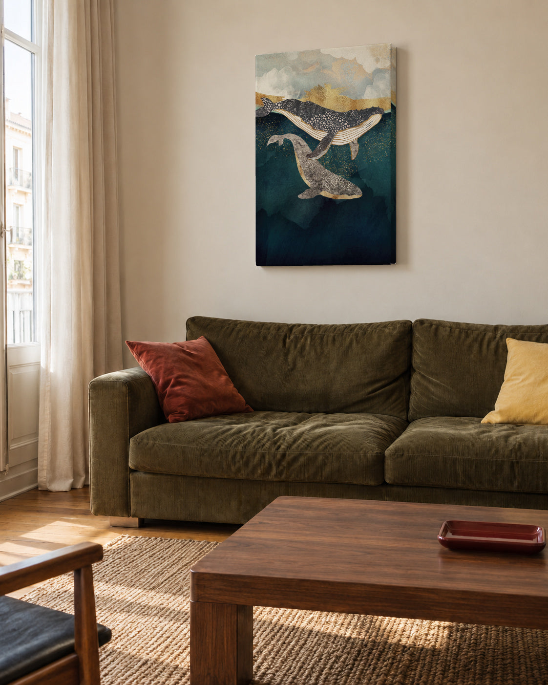 Bond II - Unframed canvas in an interior