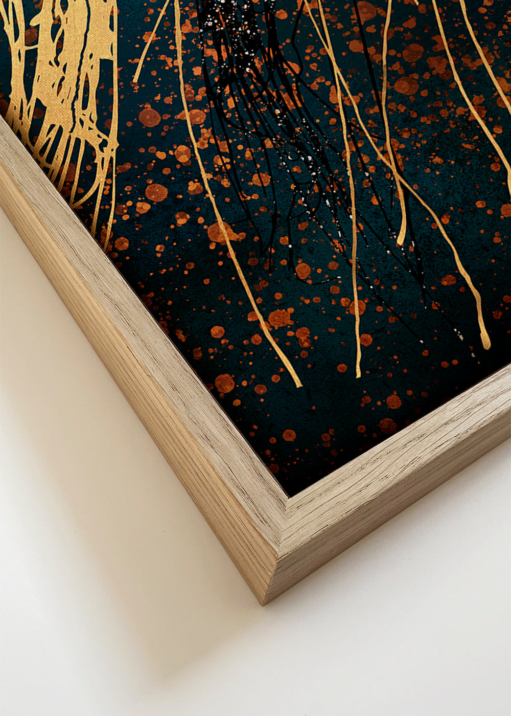 Landschap kunst met metalen kwal